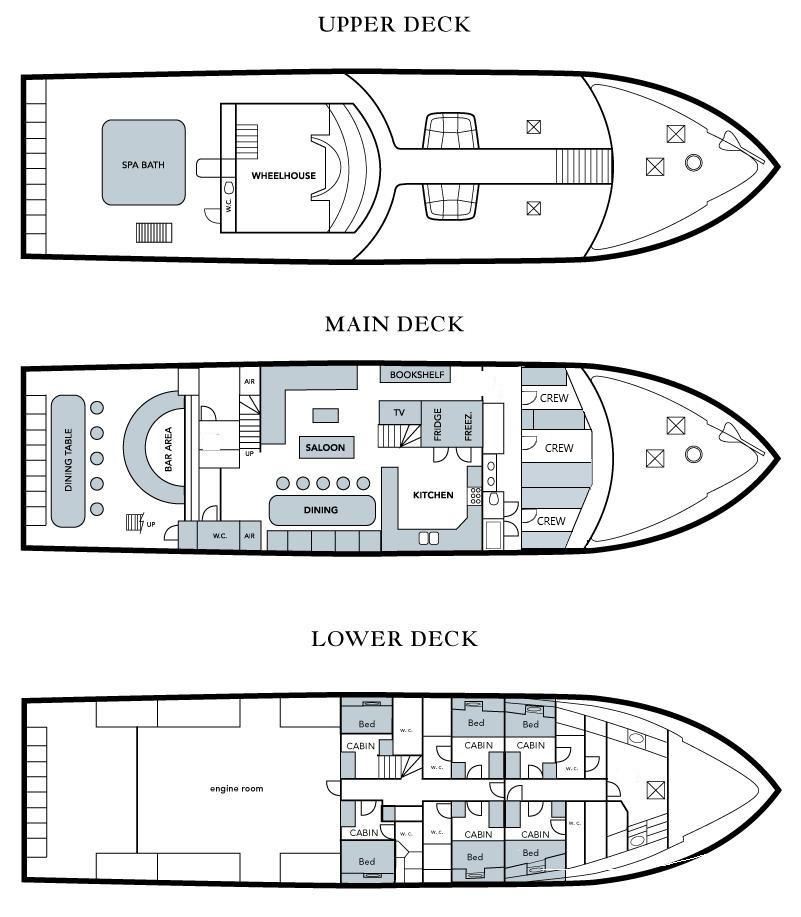 Lady M deck plan